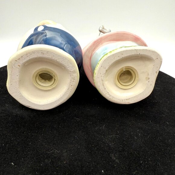Whimsical Chubby Golf Couple with Clubs Salt Pepper Shakers Ceramic - Picture 5 of 10